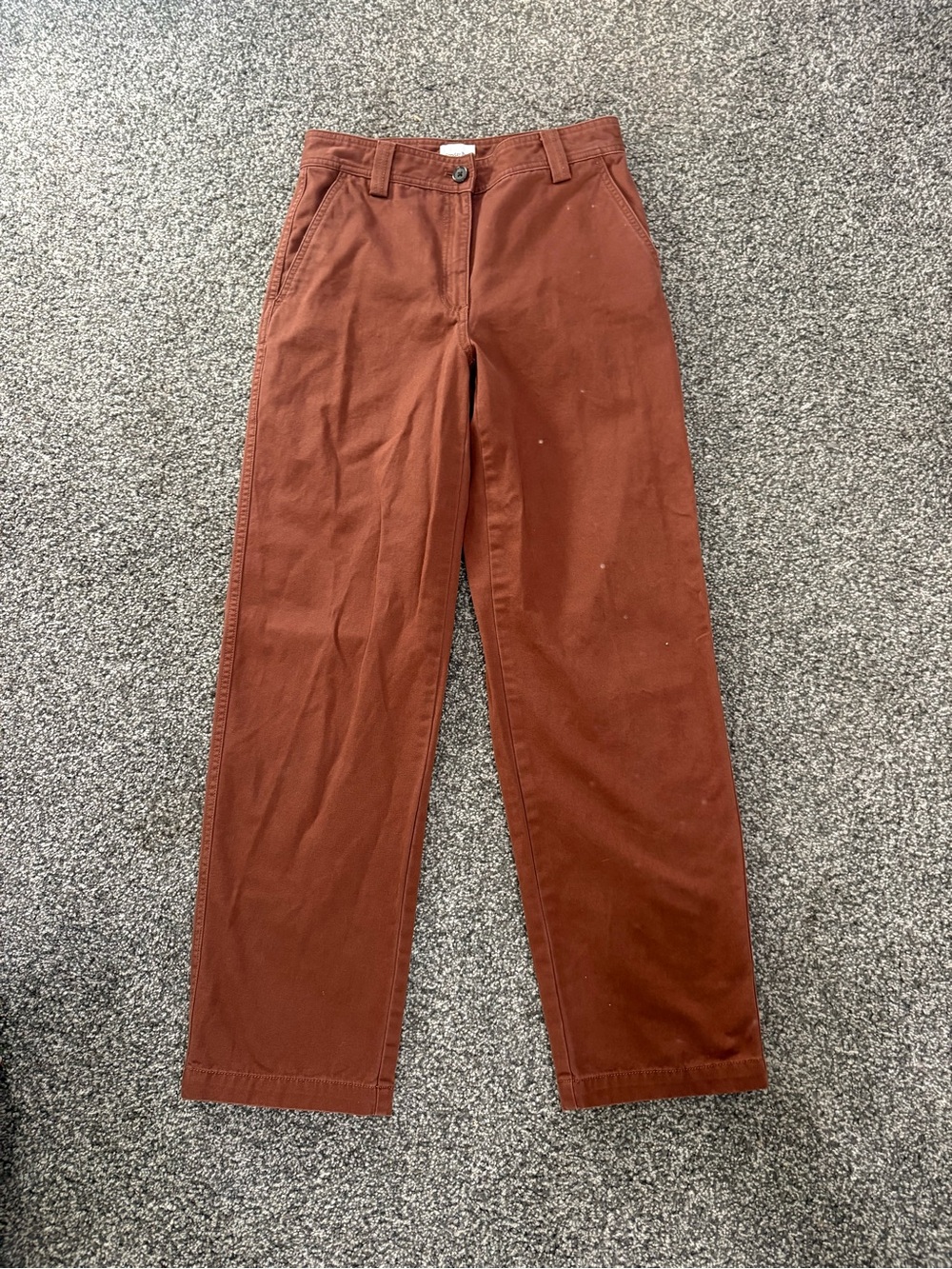 Aritzia Wide-Leg Pants in Rust Brown
